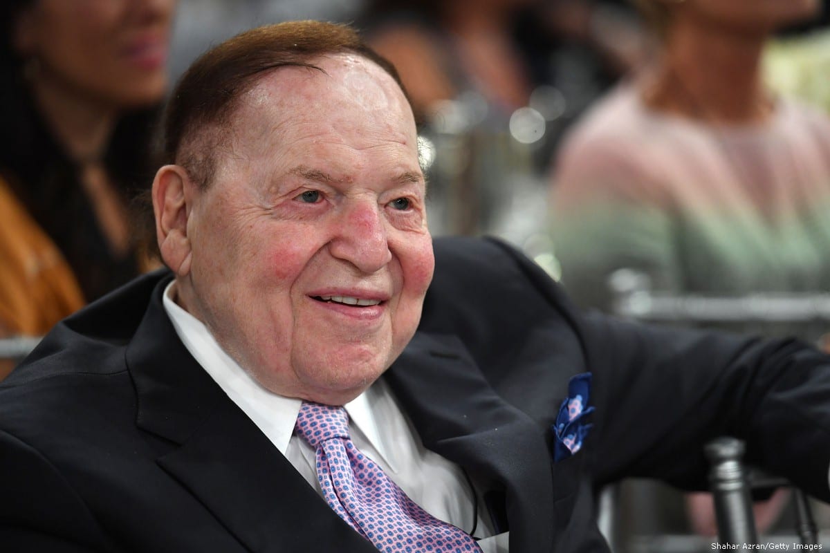 Sheldon Adelson attends Friends of The Israel Defence Forces (FIDF) gala in California, US on 1 November 2018 [Photo by Shahar Azran/Getty Images]