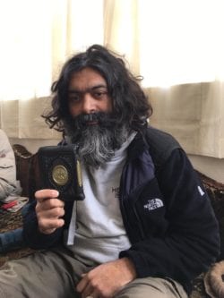 British aid worker Muhammad Shakiel Shabir, seen after being rescued from his kidnappers by HTS rebels, in Idlib Syria on January 11, 2018