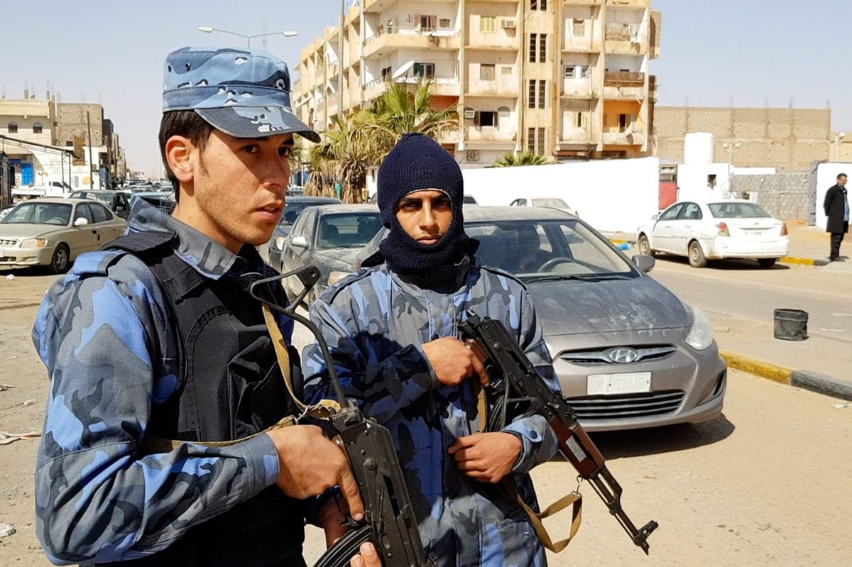 Forces loyal to Libyan strongman Khalifa Haftar patroling in downtown Sebha, the biggest city in southern Libya [AFP/Getty Images]