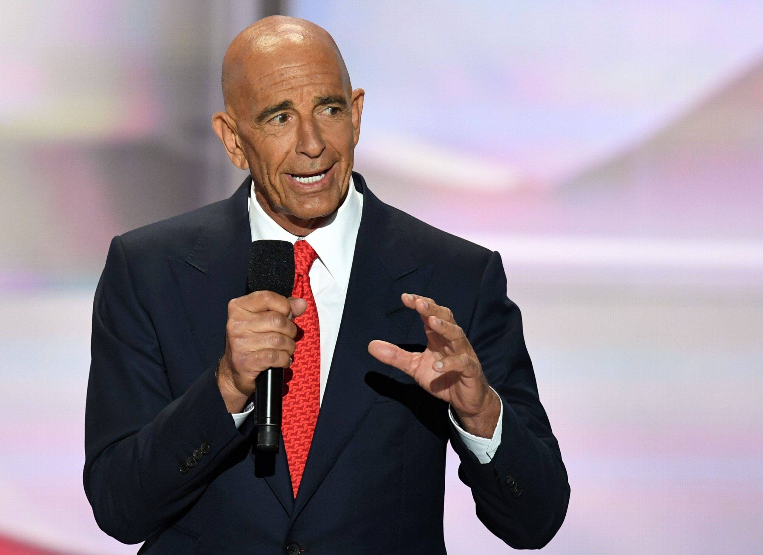 CEO of Colony Capital Tom Barrack speaks on the last day of the Republican National Convention on 21 July 21, in Cleveland, Ohio. [Jim Watson/AFP/Getty Images]