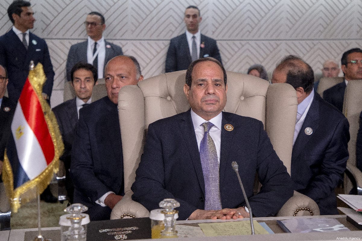 Egyptian President Abdel Fattah al-Sisi attends the opening session of the 30th Arab League Summit in Tunis, Tunisia on 31 March, 2019 [Yassine Gaidi/Anadolu Agency]