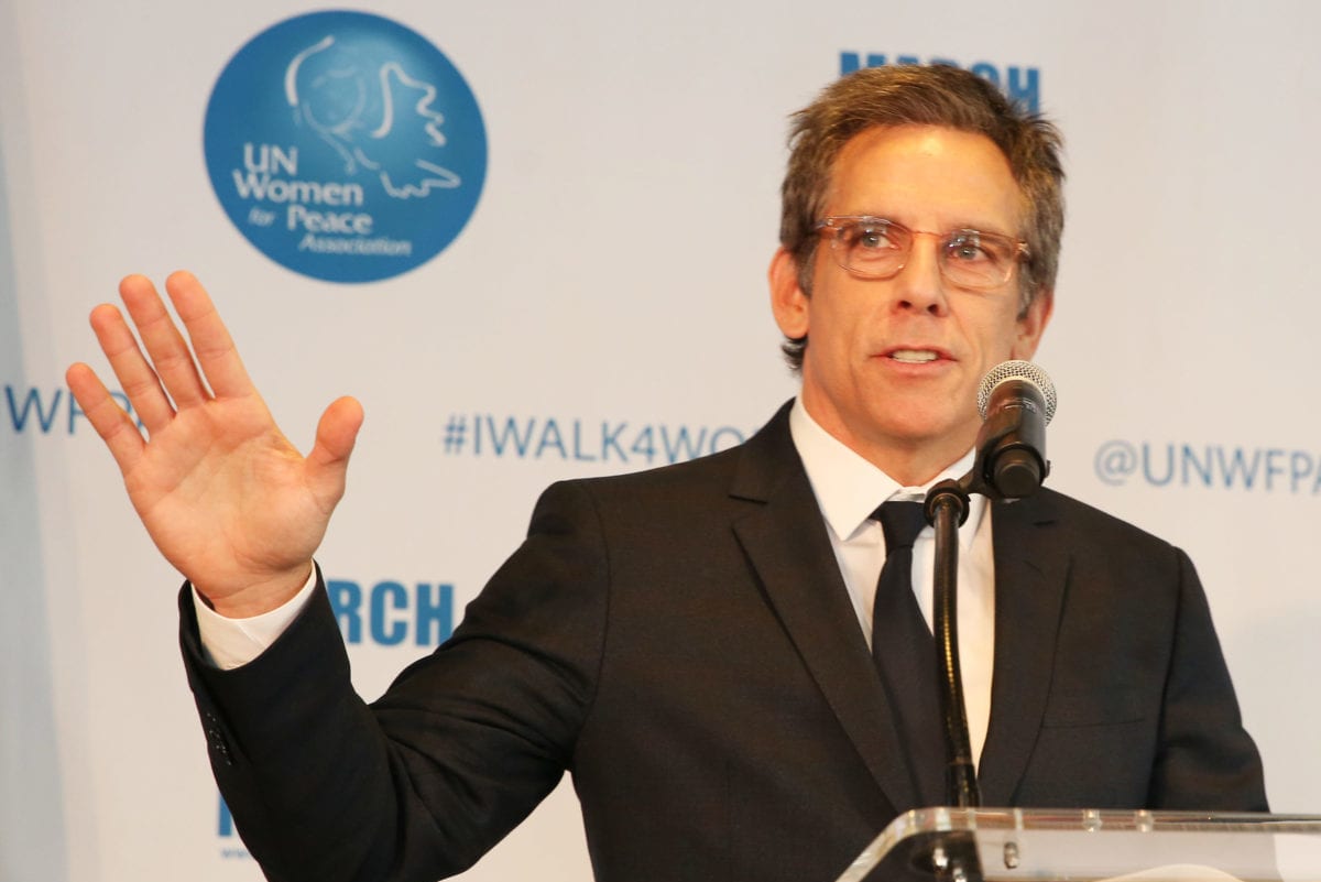 Ben Stiller speaks onstage at the UN Women For Peace Association 2019 Awards Luncheon at United Nations Headquarters on March 01, 2019 in New York City. [Noa Grayevsky/Getty Images for RSL Mgmt]