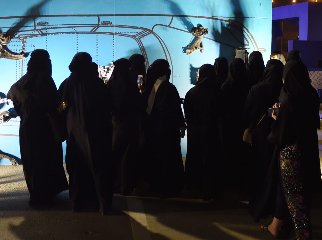 Saudi women in the Saudi capital Riyadh on 21 June 2018 [FAYEZ NURELDINE/AFP/Getty] 