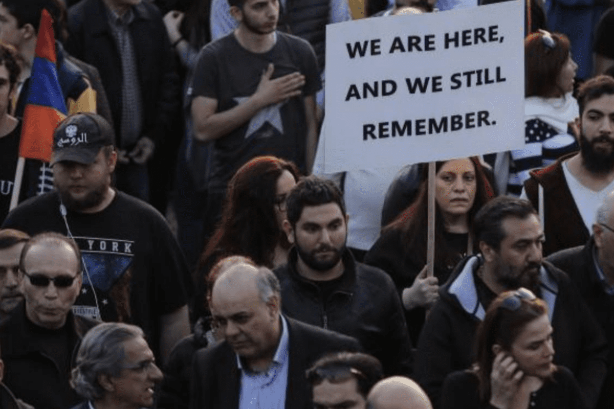 Armenia community demonstration in remembrance of the 1915 genocide [Twitter]