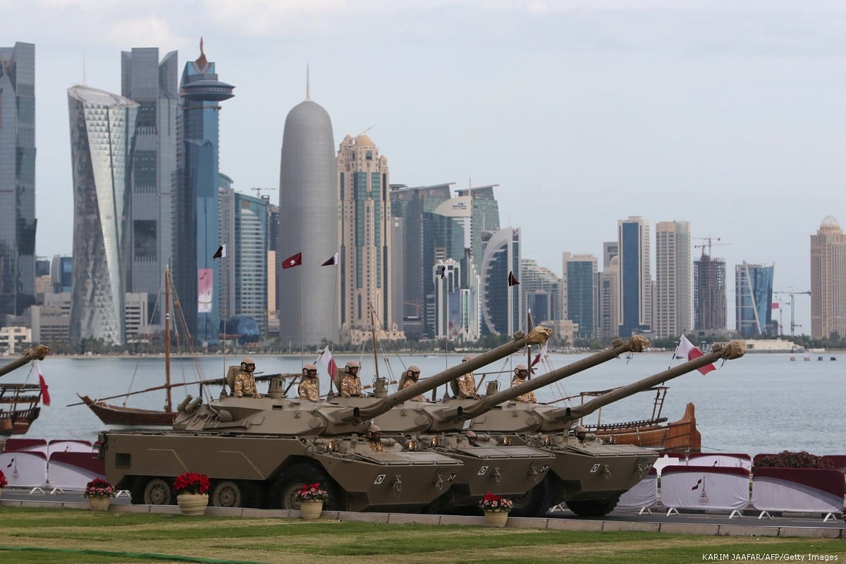 A general view showing armoured vehicles in Doha. Qatar on 18 December 2012 [KARIM JAAFAR/AFP/Getty Images]
