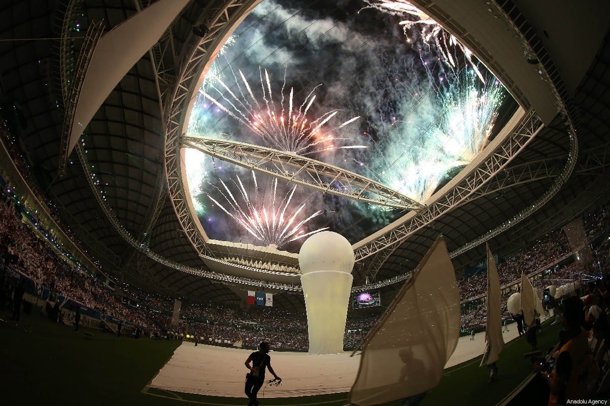 Inauguration of the Al Wakrah Stadium that will host the 2022 FIFA World Cup, held in Doha, Qatar on May 16, 2019. [Mohammed Dabbous/Anadolu Agency]