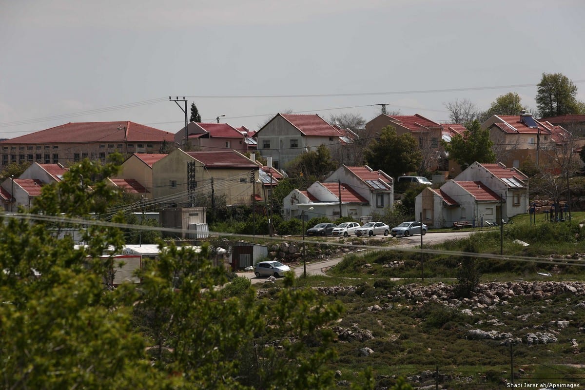 View of a Jewish settlement near Nablus in the West Bank on 2 April 2019 [Shadi Jarar'ah/Apaimages]