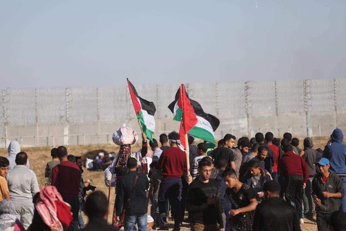 Protesters ‘united against deal of the century’ in Gaza on 10 May 2019 [Mohammed Asad/Middle East Monitor]