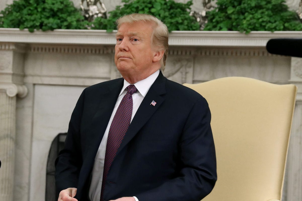 US President Donald Trump in the Oval Office on 13 May 2019 in Washington, DC [Mark Wilson/Getty Images]