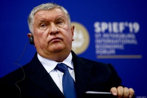 Igor Sechin, Russian oil company Rosneft's chairman and chief executive officer attends 'The St. Petersburg International Economic Forum' (SPIEF) in Saint Petersburg, Russia.[Sefa Karacan - Anadolu Agency]