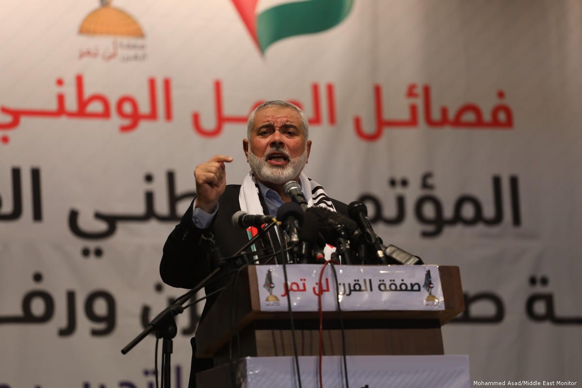 Head of the Political Bureau of Hamas Ismail Haniyeh