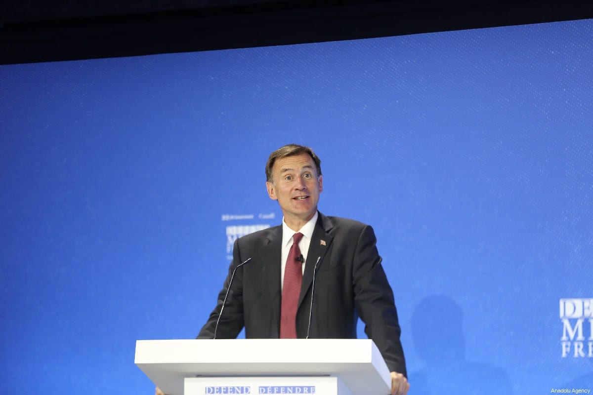 British Foreign Secretary, Jeremy Hunt makes a speech during the Global Conference on Press Freedom in London, United Kingdom on July 10, 2019 [Tayfun Salcı / Anadolu Agency]