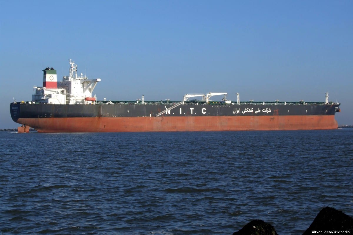 An Iranian oil tanker, Dena, seen approaching Port of Rotterdam, Holland on December 15, 2007 [AlfvanBeem/Wikipedia]