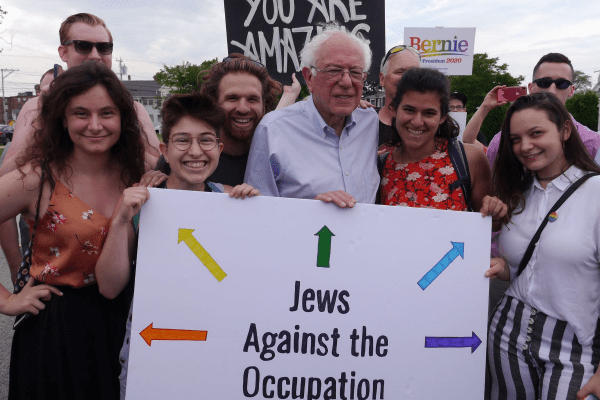 Bernie Sanders joins Jewish activists in opposing the occupation on 1 July 2019 [IMEU]