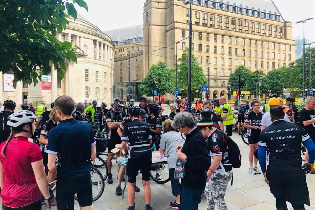 The Big Ride for Palestine in Manchester, on 3 August 2019 [The Big Ride for Palestine]
