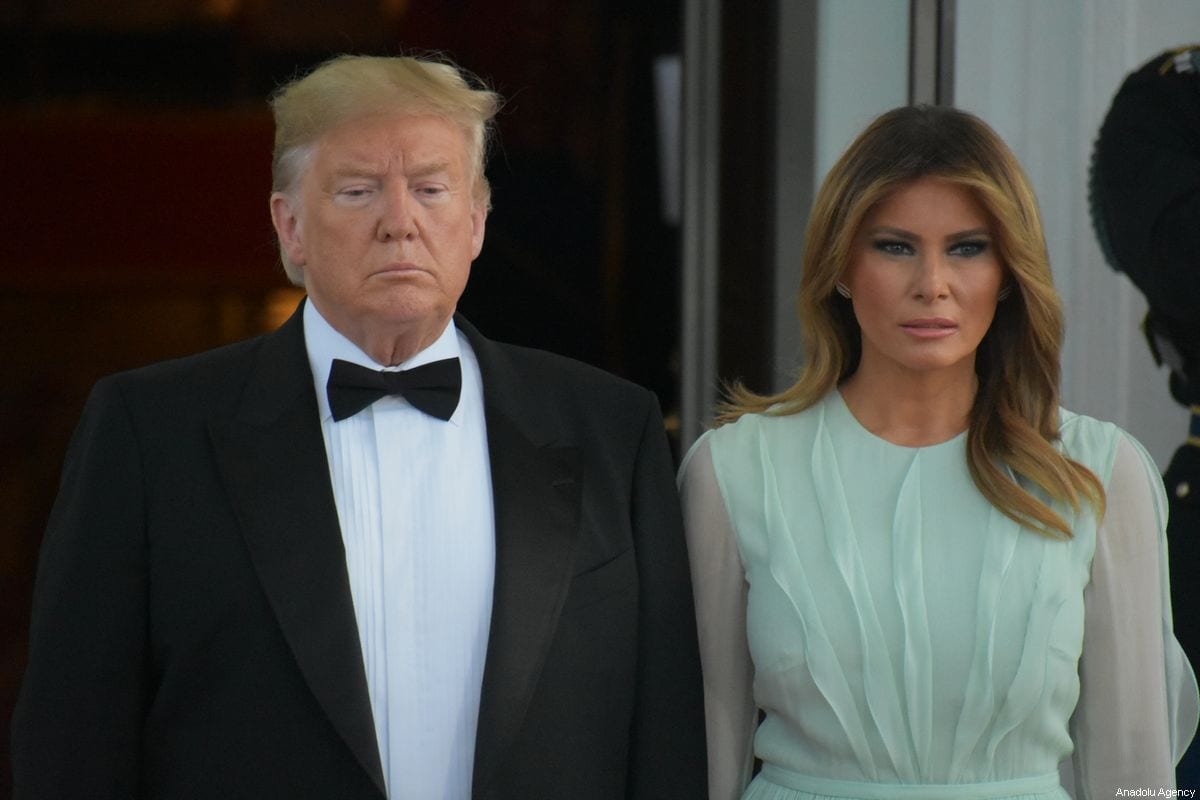 US President Donald Trump (L) and first lady Melania Trump (R) in Washington, DC on 20 September 2019 [Kyle Mazza/Anadolu Agency]