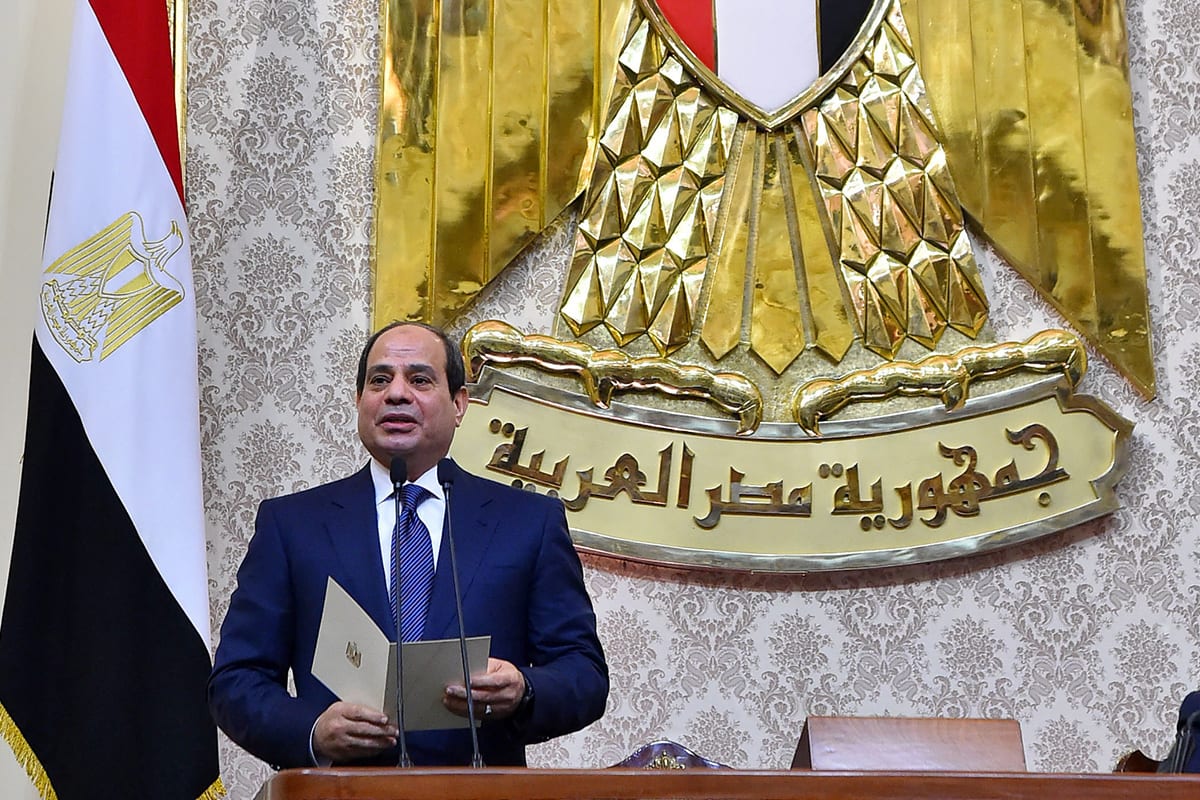 Egyptian President Abdel Fattah Al-Sisi in Cairo, Egypt on 2 June 2018 [ Egyptian President Office/Apaimages]