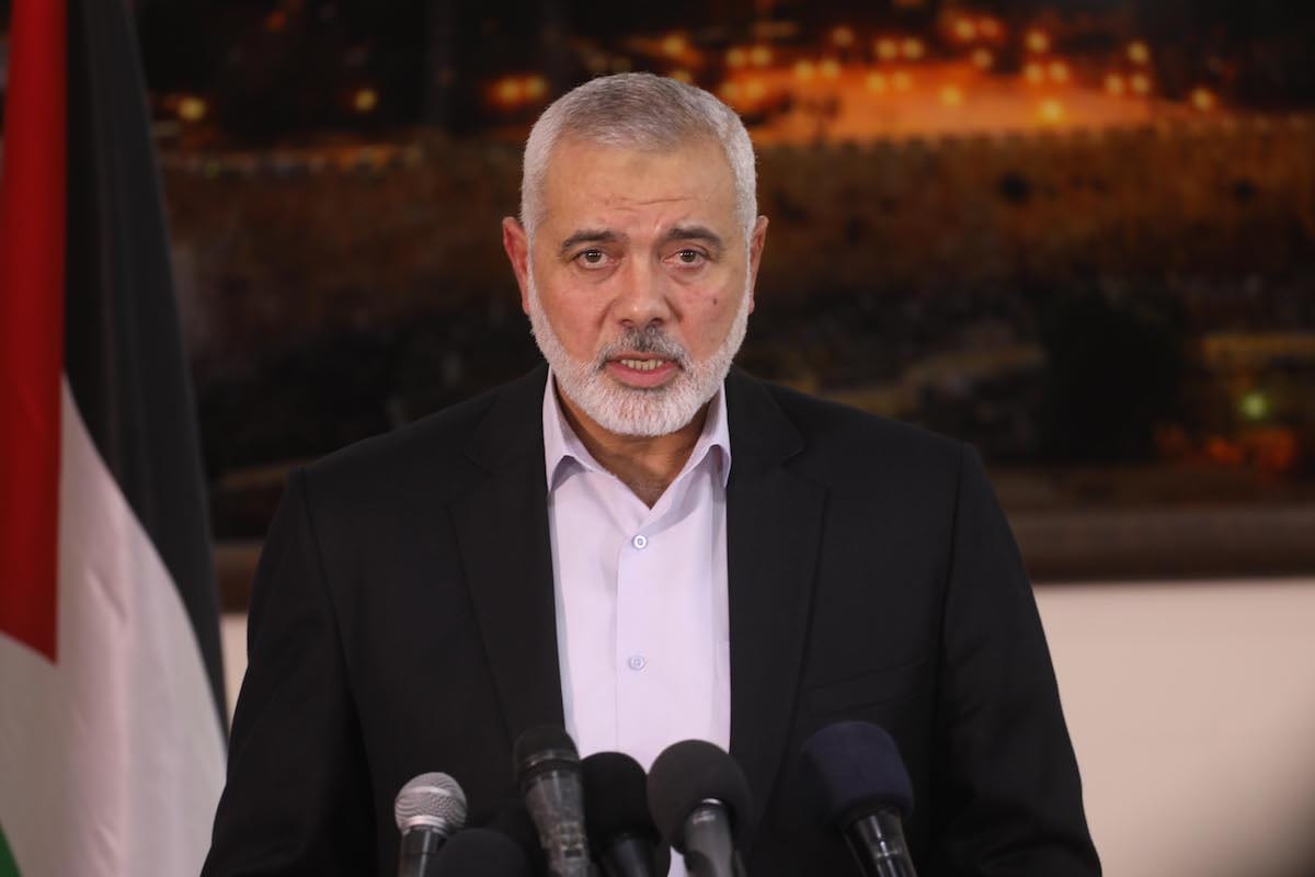 Ismail Haniyeh press conference in Gaza, on 10 November 2019 [Mohammed Asad-Middle East Monitor]
