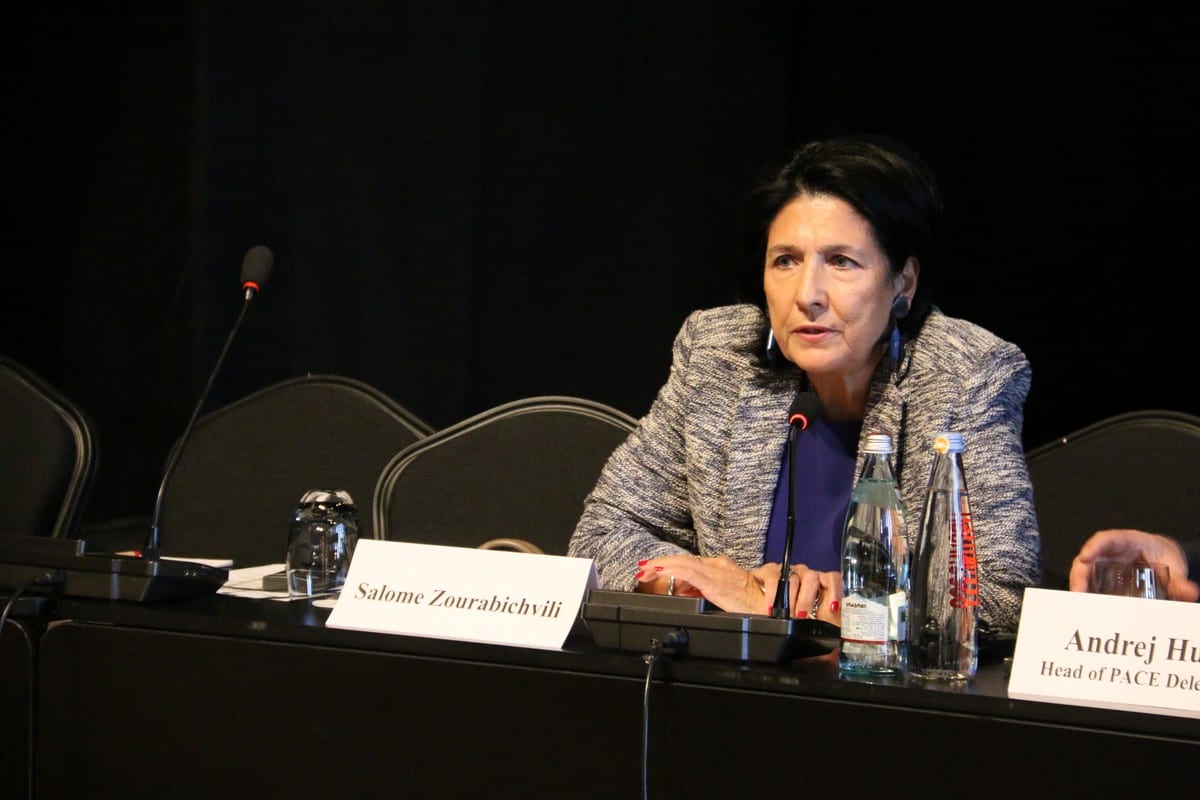 Georgia’s President Salome Zourabichvili on 27 October 2018 [OSCE Parliamentary Assembly/Flickr]