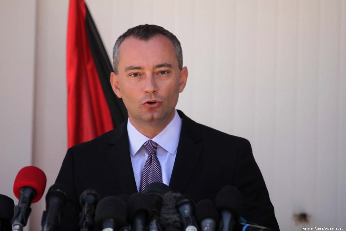 United Nations (UN) Special Coordinator for the Middle East Peace Process, Nickolay Mladenov on 30 April 2015 in Gaza city [Ashraf Amra/Apaimages]