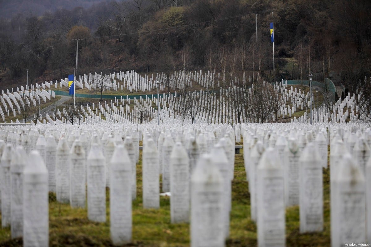 Gravestones are seen at the Potocari Monument Cemetery in Potocari village of Srebrenica, Bosnia and Herzegovina on February 15, 2020. [Samır Jordamovıc - Anadolu Agency]