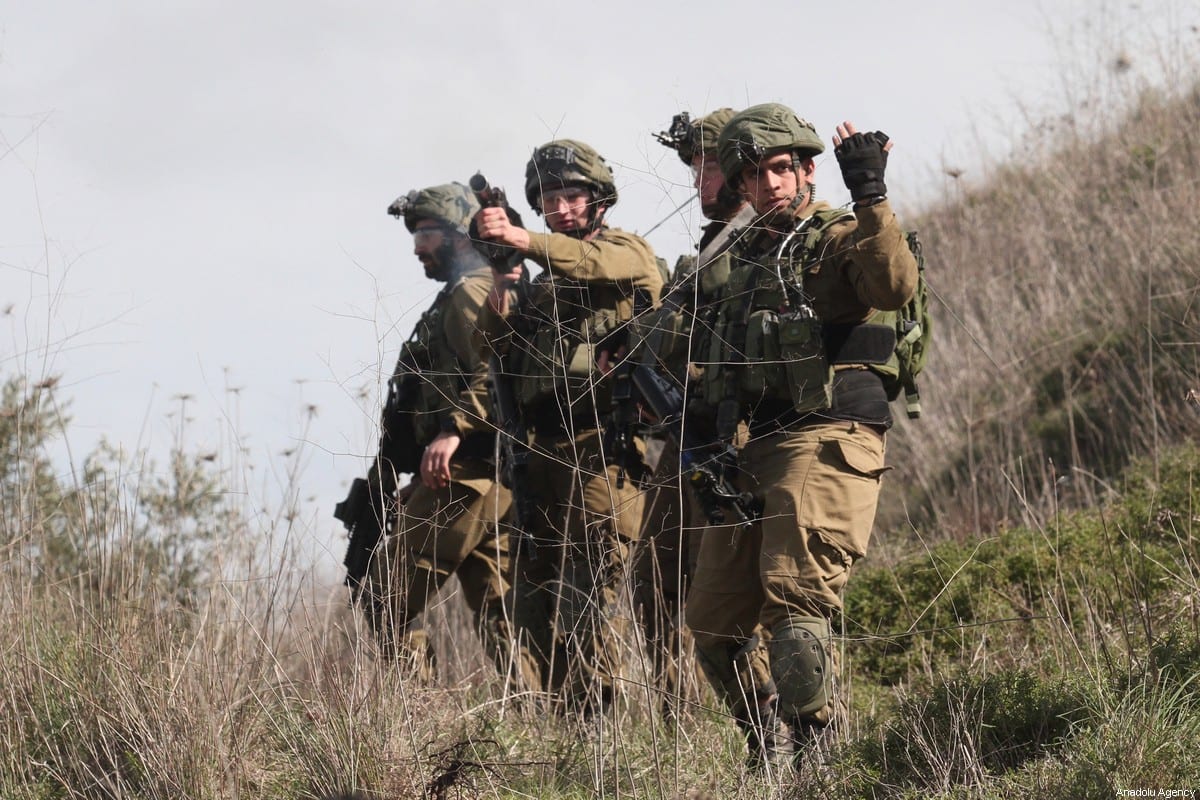 Israeli soldiers in the West Bank on 21 February 2020 [Nedal Eshtayah/Anadolu Agency]