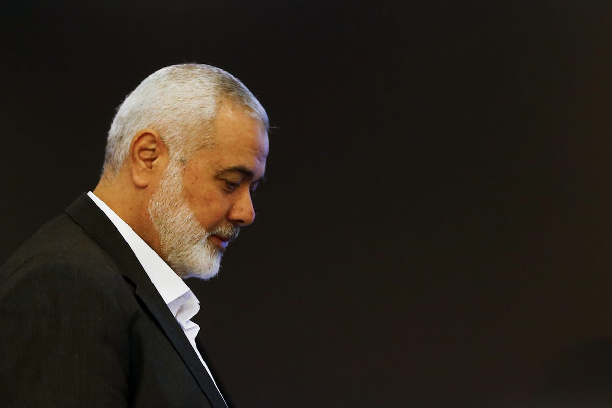 Hamas Political Chief Ismail Haniyeh arrives to hold a press conference in Moscow, Russia on 4 March 2020. [Sefa Karacan - Anadolu Agency