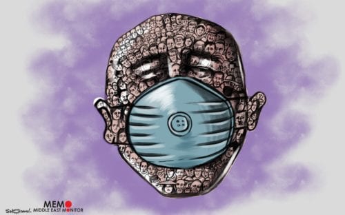 Coronavirus is affecting the whole world, will it unite us - Cartoon [Sabaaneh/MiddleEastMonitor]