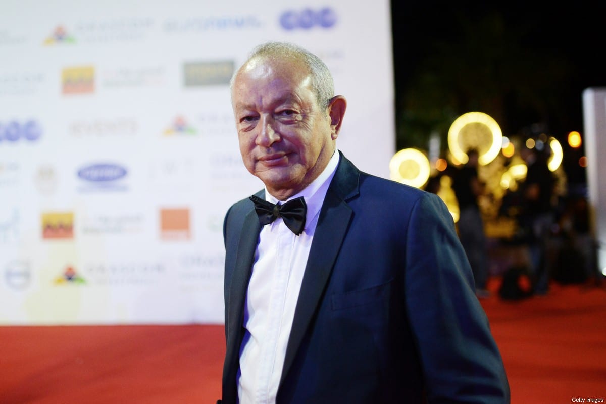Egyptian businessman Naguib Sawiris takes to the red carpet at the closing ceremony of the 2nd El Gouna Film Festival on 28 September 2018 in Hurghada, Egypt [Jonathan Rashad/Getty Images]