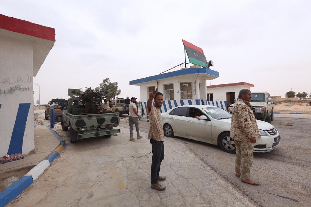 TRIPOLI, LIBYA MAY 18 Members of Libya’s army are seen after they