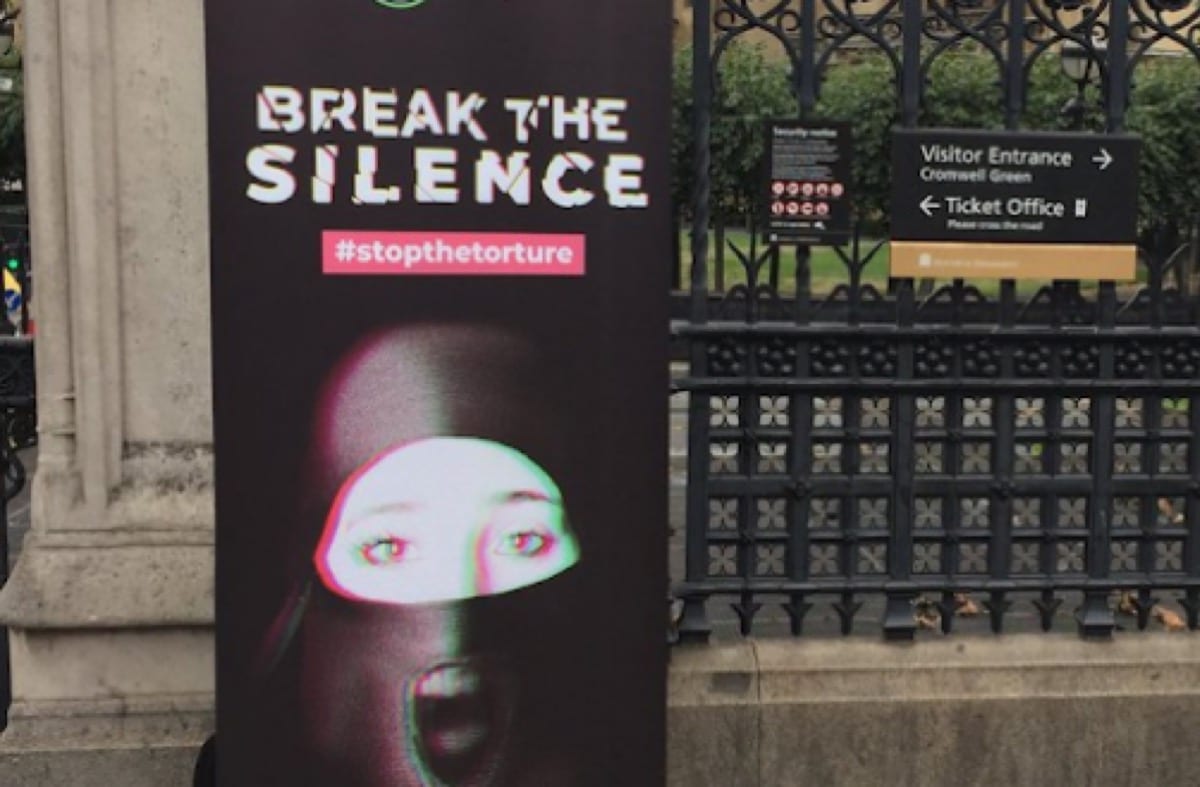 'Break the silence' campaign to support Emirati female prisoners by International Campaign for Freedom in the UAE, in August 2018 London, UK [Twitter]