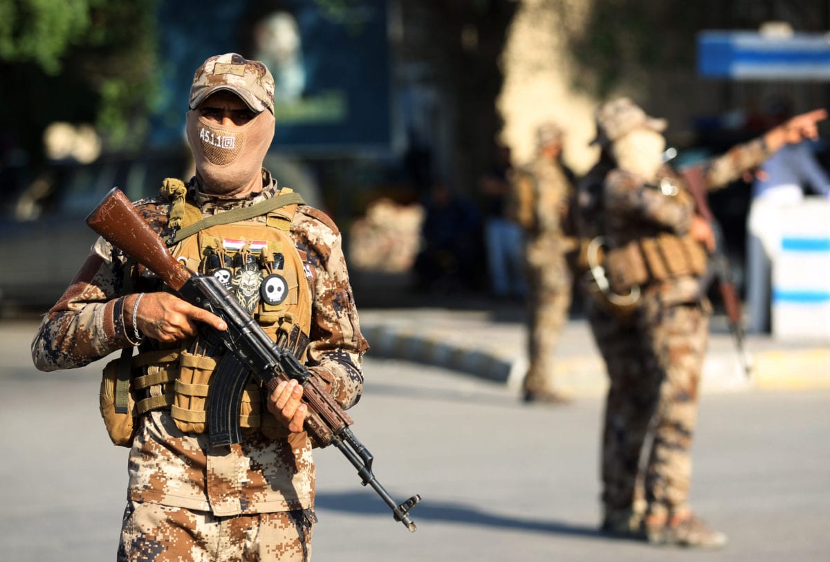 Members of the Hashed al-Shaabi, or Popular Mobilisation Forces (PMF) in the Iraqi capital Baghdad on October 26, 2019.