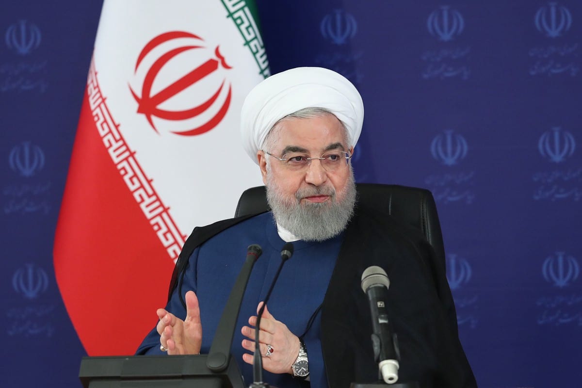 Iranian President Hassan Rouhani in Tehran, Iran on 23 May 2020 [Iranian Presidency/Anadolu Agency]