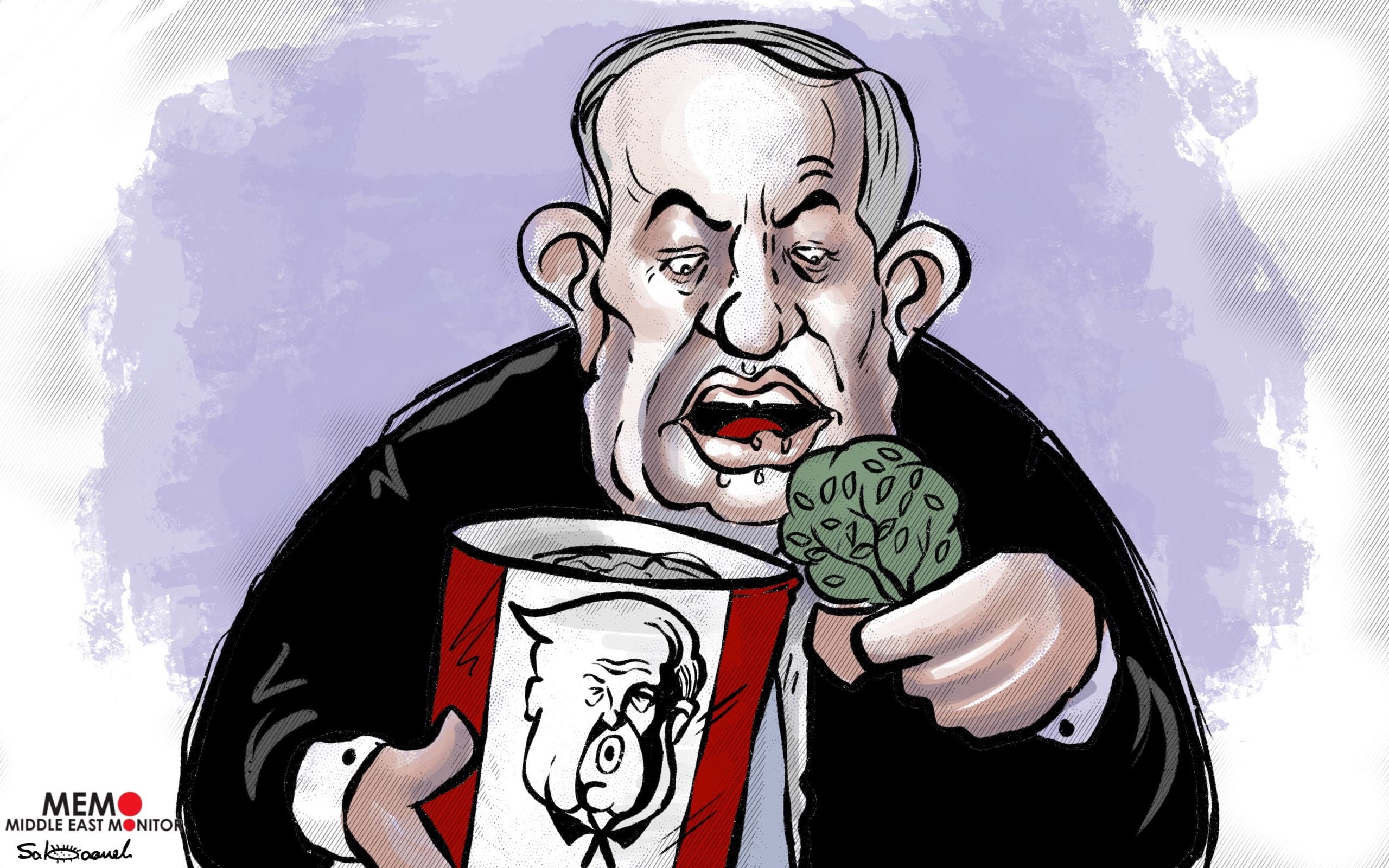 "I will not miss the opportunity to annex the West Bank"- Cartoon [Sabaaneh/MiddleEastMonitor]