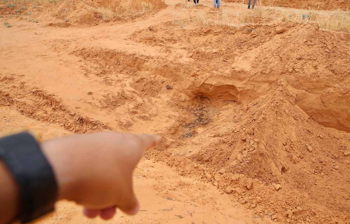 Bodies are found in a number of mass graves in Tarhuna after the province liberated from the militia loyal to Khalifa Haftar, in Libya on 11 June 2020 [Hazem Turkia /Anadolu Agency]