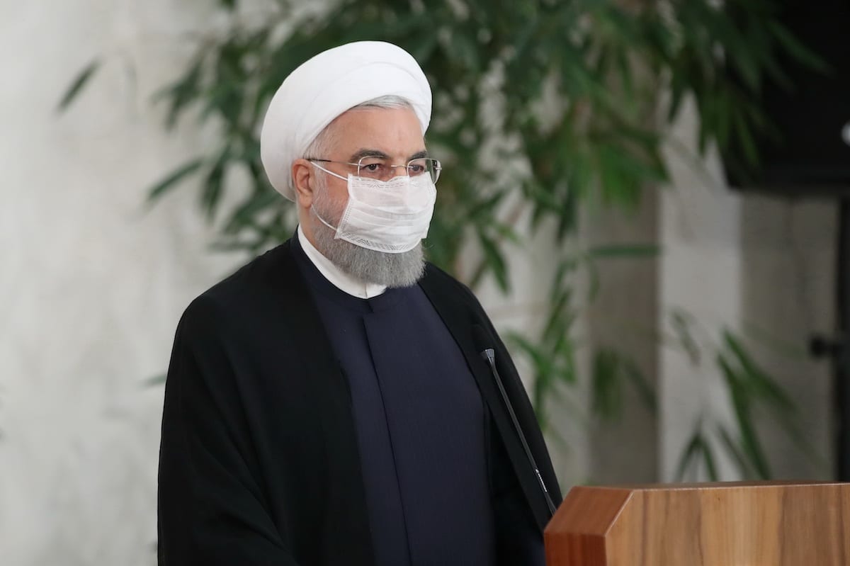 Iranian President Hassan Rouhani in Tehran, Iran on 21 July 2020. [Presidency of Iran/Handout - Anadolu Agency]