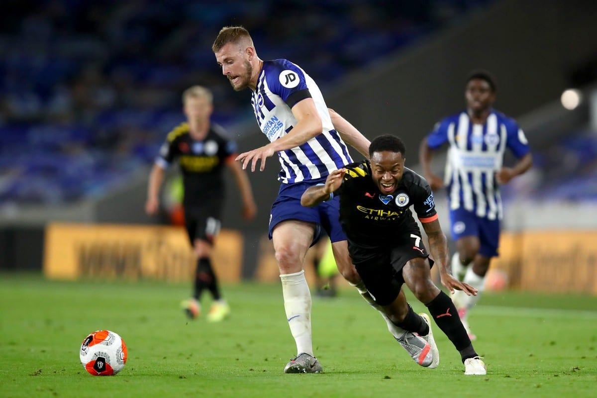 Football match between Brighton & Hove Albion v Manchester City on 11 July 2020 in Brighton, England. [Julian Finney/Getty Images]