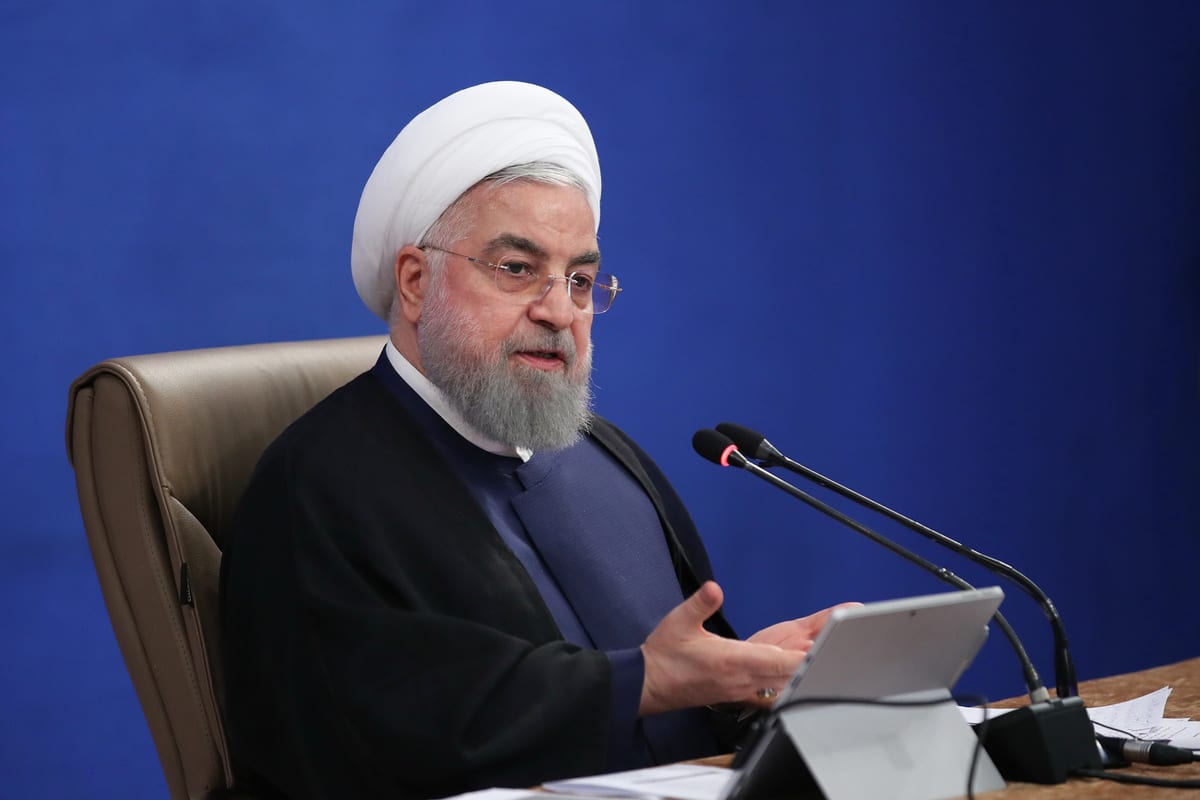 Iranian President Hassan Rouhani seen after a cabinet meeting in Tehran, Iran on August 12, 2020 [Iranian Presidency / Handout - Anadolu Agency]