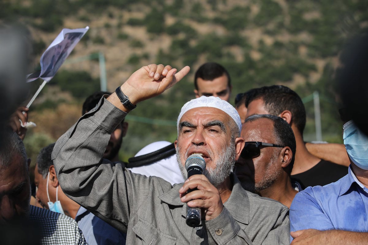 Sheikh Raed Salah, the head of the Islamic Movement in Israel on 16 August 2020 [Mostafa Alkharouf/Anadolu Agency]