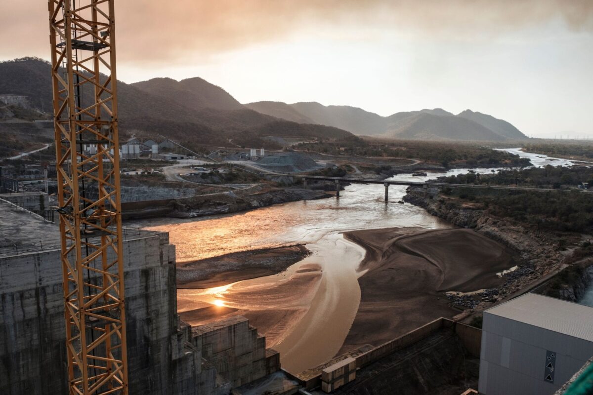 A general view of the Blue Nile river as it passes through the Grand Ethiopian Renaissance Dam (GERD), near Guba in Ethiopia, on December 26, 2019 [EDUARDO SOTERAS/AFP via Getty Images]