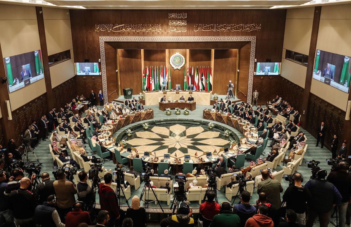 Arab Foreign Ministers take part in their 153rd annual session at the Arab League headquarters in the Egyptian capital Cairo, on 4 March 2020. [MOHAMED EL-SHAHED/AFP via Getty Images]