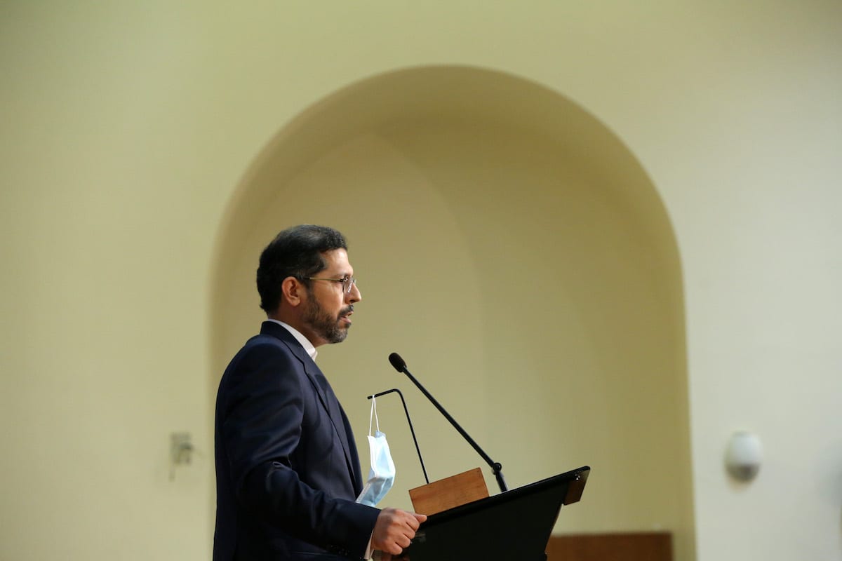 Iranian Foreign Ministry Spokesman Saeed Khatibzadeh in Tehran, Iran on October 5, 2020 [Fatemeh Bahrami/Anadolu Agency]