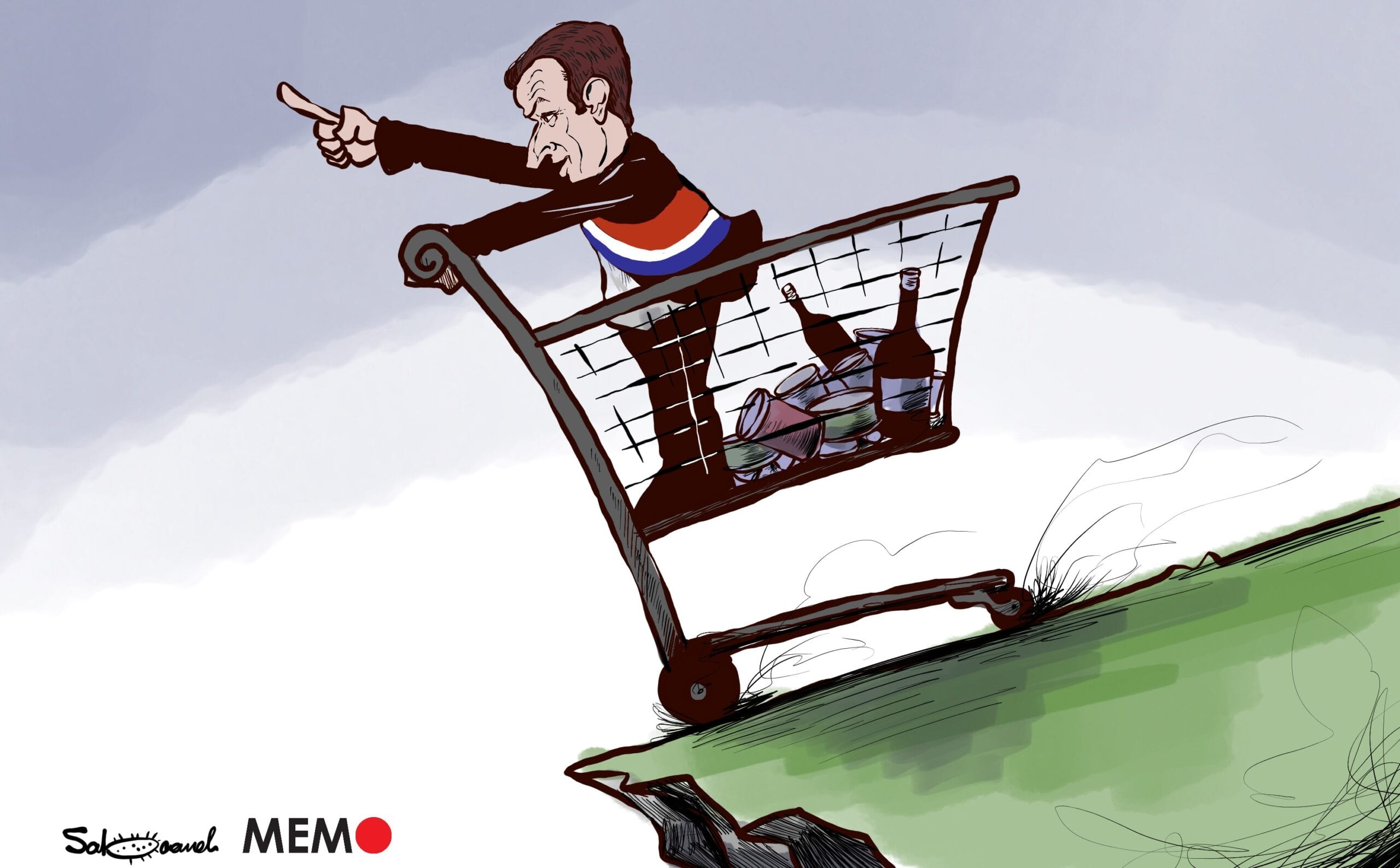 Calls for boycott of French products - Cartoon [Sabaaneh/MiddleEastMonitor]