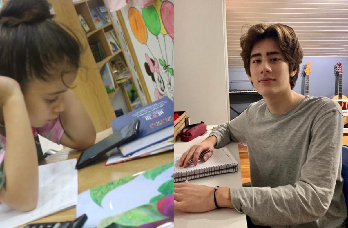 Vicente, 16, from Brazil, sent his letter to Toleen, 10, in the Gaza Strip, telling her that he has started to read about Palestine, September 2020 [Angela Bastos]