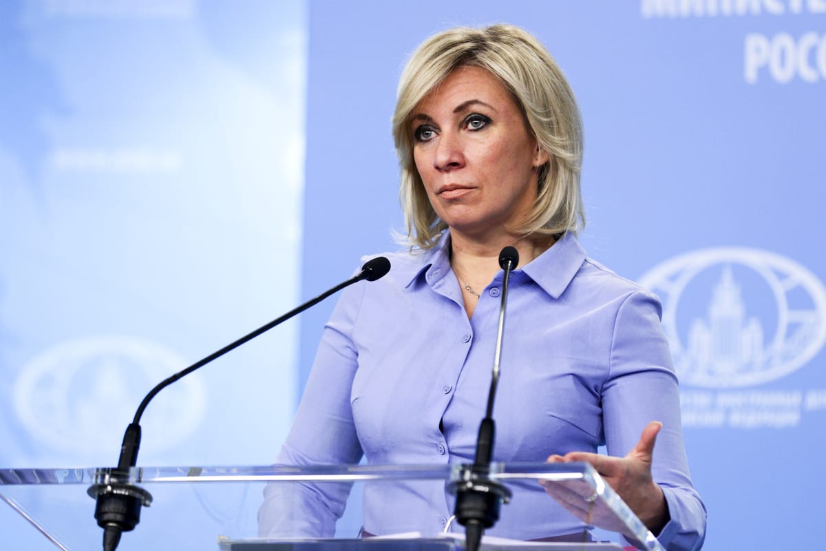 Spokeswoman for the Russian Ministry of Foreign Affairs, Maria Zakharova, in Moscow, Russia on November 27, 2020. [RUS Foreign Affairs Ministry/Anadolu Agency]