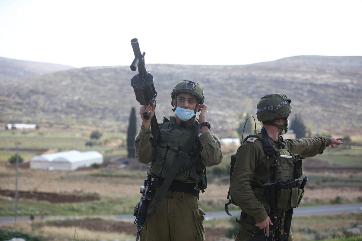 Israeli forces in Ramallah, West Bank on 27 November 2020 [Issam Rimawi/Anadolu Agency]