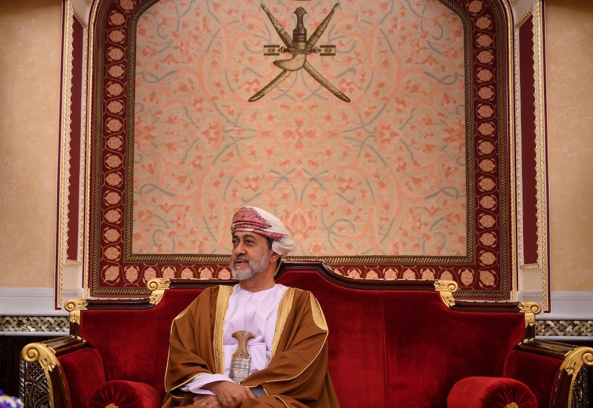 Oman's Sultan Haitham bin Tariq in Muscat on February 21, 2020 [ANDREW CABALLERO-REYNOLDS/AFP via Getty Images]