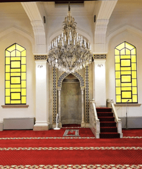 The main prayer hall at Kobe Mosque, Japan