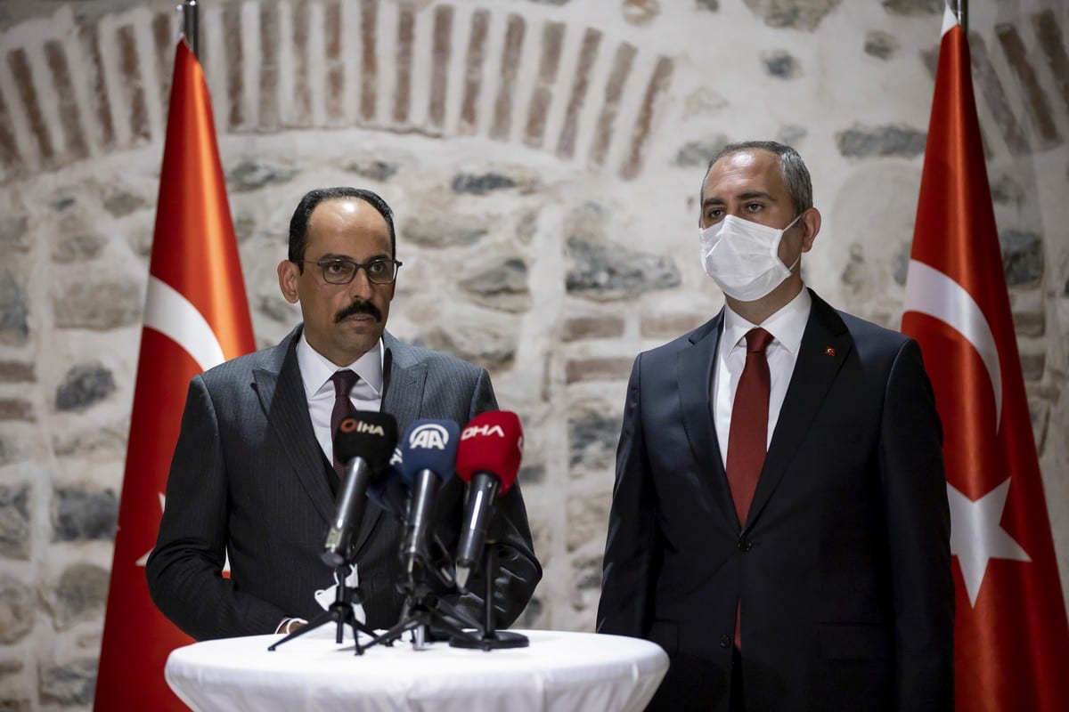 turkish-justice-minister-gul-presidential-spokesman-kalin-press