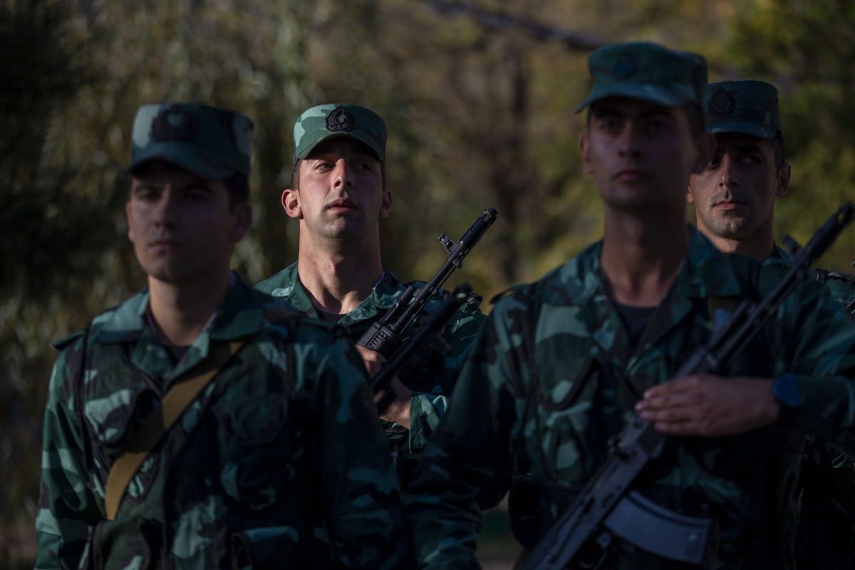 Azerbaijani military forces in Zangilan, Azerbaijan on 8 November 2020 [Arif Hüdaverdi Yaman/Anadolu Agency]